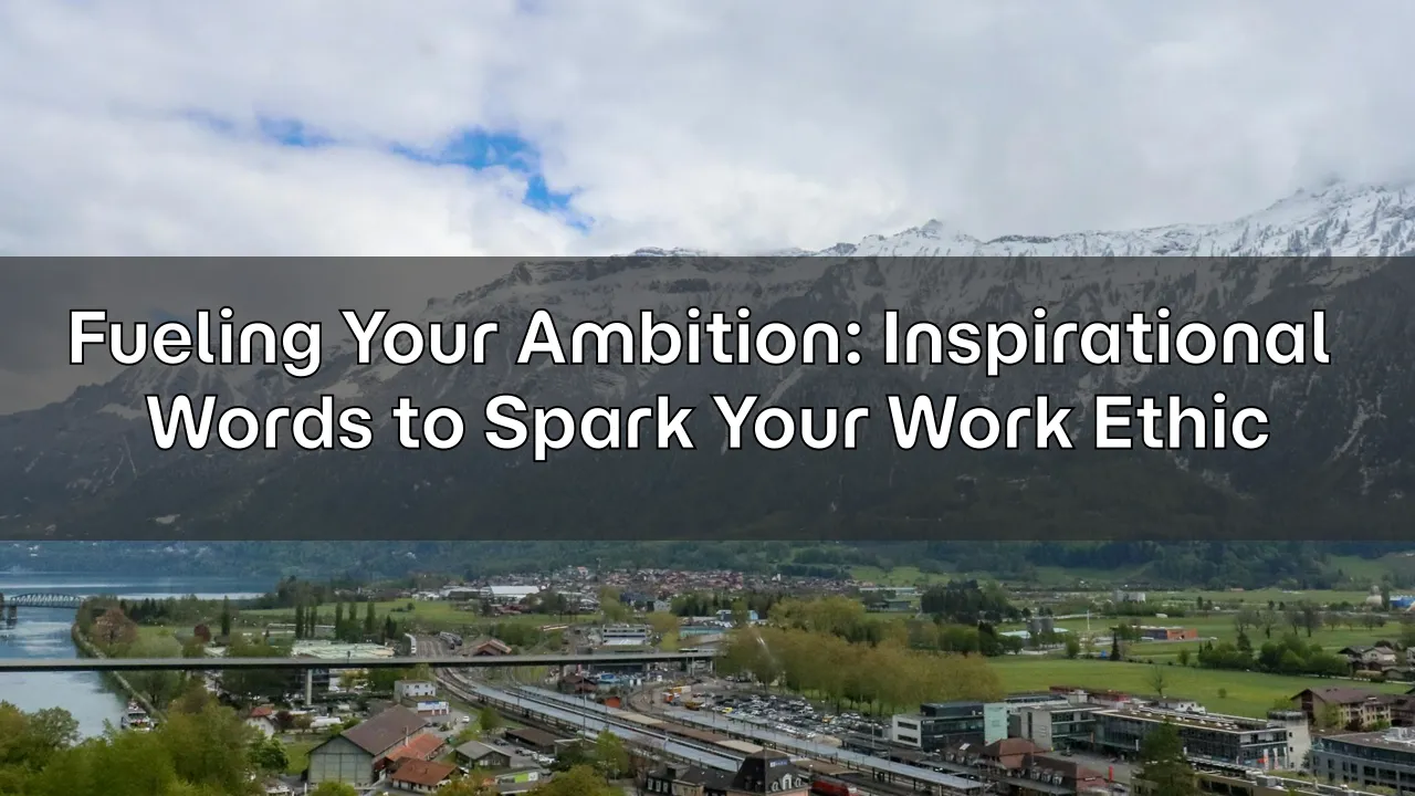 Fueling Your Ambition: Inspirational Words to Spark Your Work Ethic