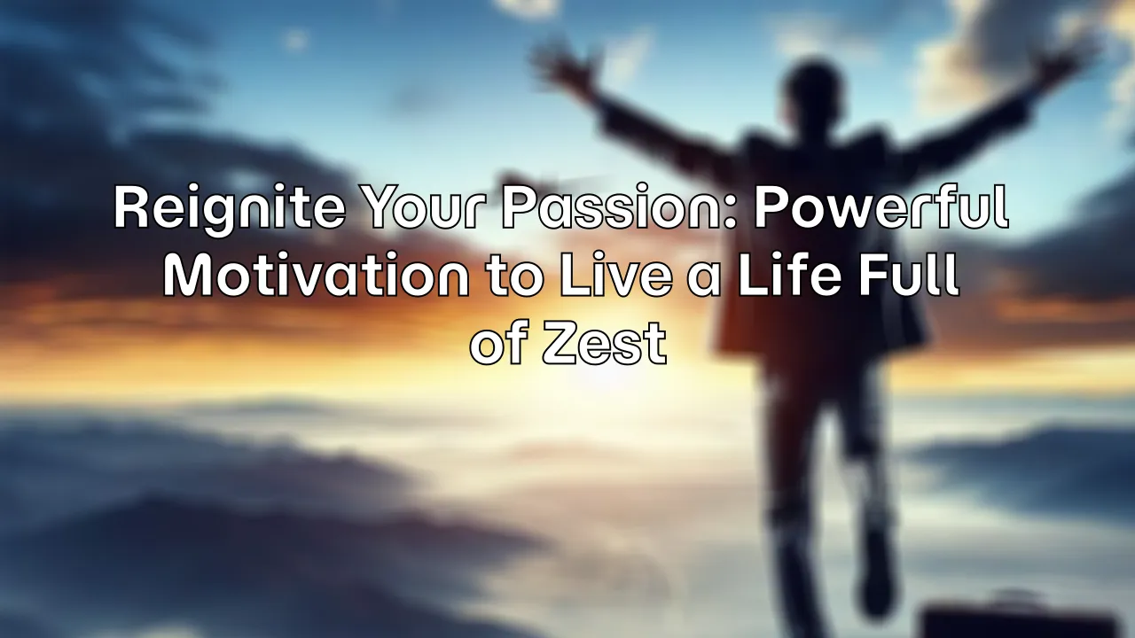 Reignite Your Passion: Powerful Motivation to Live a Life Full of Zest
