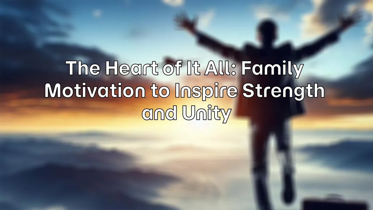 The Heart of It All: Family Motivation to Inspire Strength and Unity
