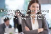 Unlock Your Potential: Inspiring Positive Motivation Quotes to Fuel Your Day and Achieve Success